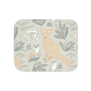 Fox Sherpa Blanket – Soft Forest Throw - Dipaliz - Quilts & Comforters