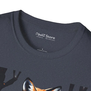 Cozy Red Fox T-shirt - Softstyle Cotton Woodland Tee - Dipaliz - T-shirts