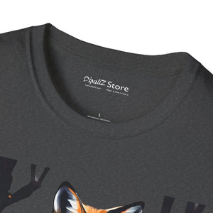 Cozy Red Fox T-shirt - Softstyle Cotton Woodland Tee - Dipaliz - T-shirts