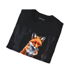 Cozy Red Fox T-shirt - Softstyle Cotton Woodland Tee - Dipaliz - T-shirts