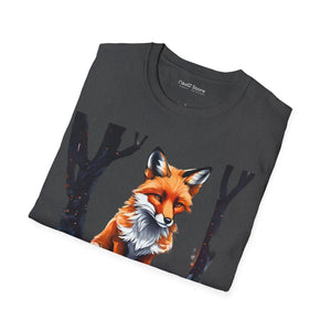 Cozy Red Fox T-shirt - Softstyle Cotton Woodland Tee - Dipaliz - T-shirts