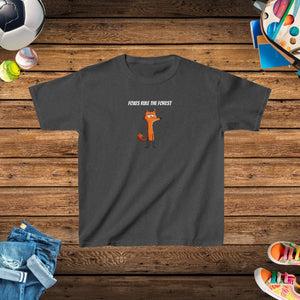 Foxes Rule Kids Heavy Cotton Tee - Everyday Fun - Dipaliz - T-shirts - Xs