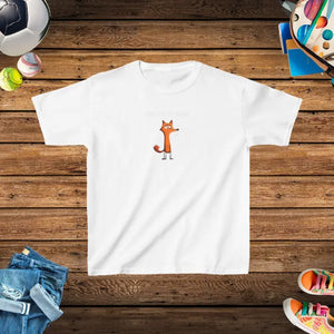 Foxes Rule Kids Heavy Cotton Tee for Playground Adventures - Dipaliz - White / Xs - T-shirts
