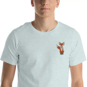 Embroidered Fox T-shirt - Unisex Women’s Fashion Tee - Dipaliz - T-shirts