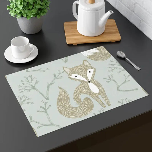 Foxy Cotton Placemats: Add Whimsy & Style to your Table - 18’’ × 14’’ Home Decor