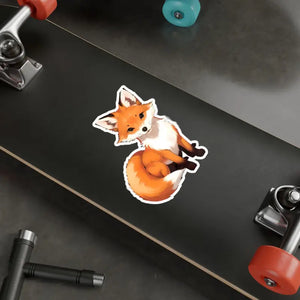 Cute Red Fox Kiss Cut Vinyl Decal Sticker - Dipaliz - Electronics Stickers & Decals