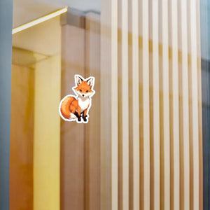 Cute Red Fox Kiss Cut Vinyl Decal Sticker - Dipaliz - Electronics Stickers & Decals