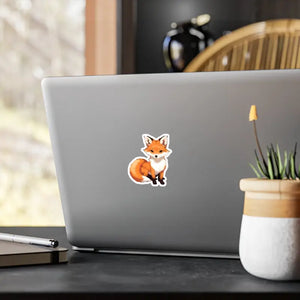 Cute Red Fox Kiss Cut Vinyl Decal Sticker - Dipaliz - Electronics Stickers & Decals