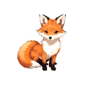 Cute Red Fox Kiss Cut Vinyl Decal Sticker - Dipaliz - 8’’ x 10’’ / Kiss-cut / Satin - Electronics Stickers & Decals