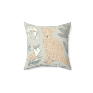 Fox Drawing Polyester Throw Pillow - Double Sided Bold Decor - Dipaliz - 14’’ × - Pillows