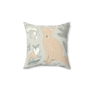 Fox Drawing Polyester Throw Pillow - Double Sided Bold Decor - Dipaliz - Pillows