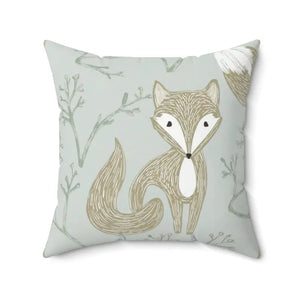 Fox Throw Pillow - Luxe Spun Polyester Square - Dipaliz - 20’’ × - Pillows