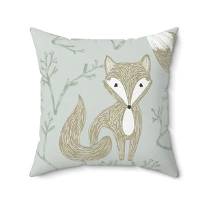 Fox Throw Pillow - Luxe Spun Polyester Square - Dipaliz - Pillows