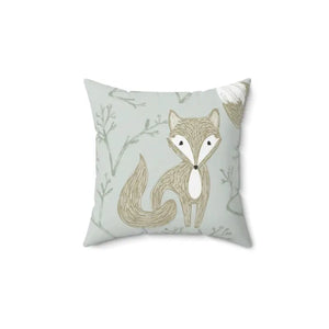 Fox Throw Pillow - Luxe Spun Polyester Square - Dipaliz - Pillows