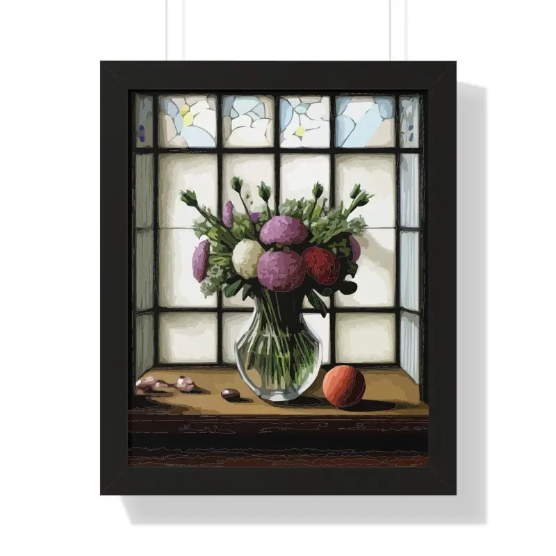 Floral Elegance Framed Vertical Poster: Transform your Space - 16″ x 20″ / Black Poster