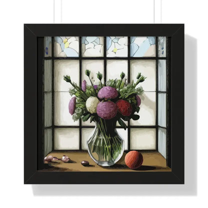 Floral Elegance Framed Vertical Poster: Transform your Space - 16″ x / Black Poster