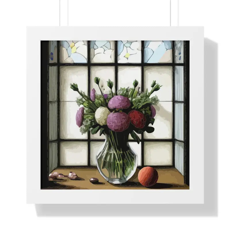 Floral Elegance Framed Vertical Poster: Transform your Space - 16″ x / White Poster