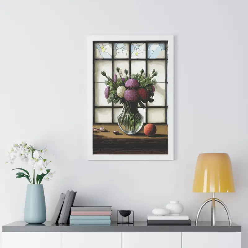 Floral Elegance Framed Vertical Poster: Transform your Space - Poster