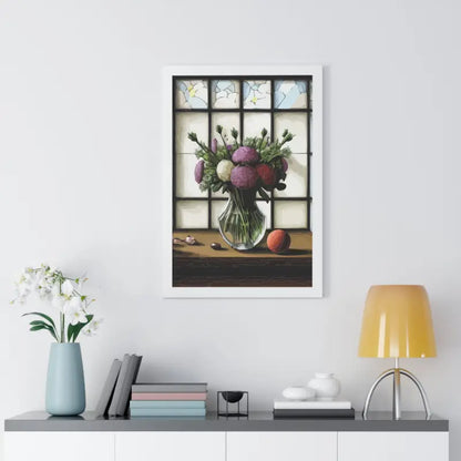 Floral Elegance Framed Vertical Poster: Transform your Space - Poster