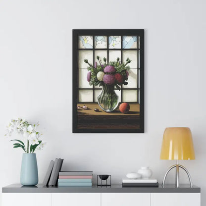 Floral Elegance Framed Vertical Poster: Transform your Space - Poster