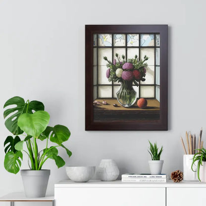 Floral Elegance Framed Vertical Poster: Transform your Space - Poster