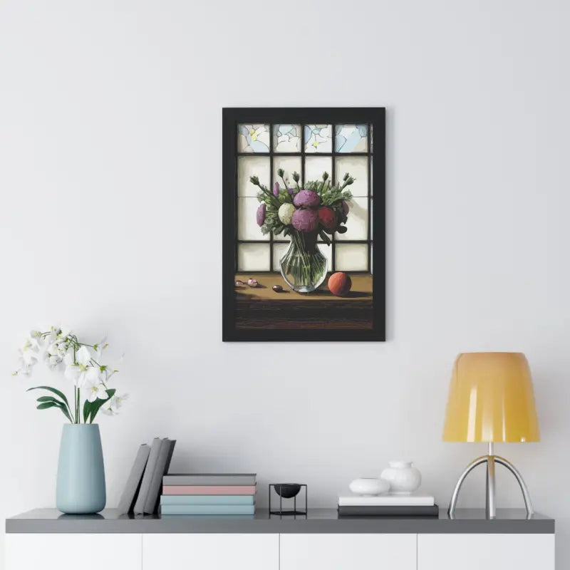 Floral Elegance Framed Vertical Poster: Transform your Space - Poster