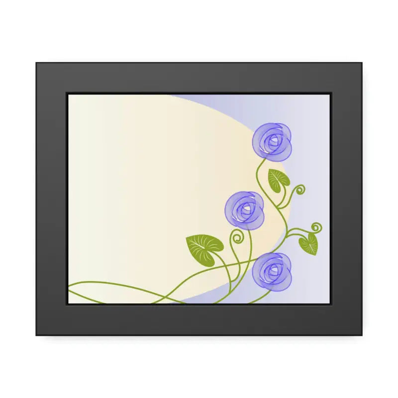 Transform your Space with Framed Paper Purple Flower Posters! - 10″ x 8″ (horizontal) / Black Frame / Fine Art Poster