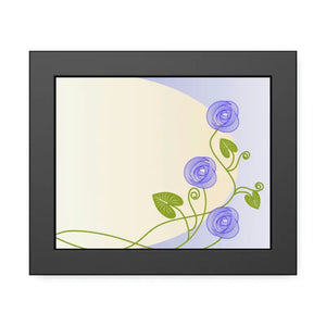 Framed Paper Posters Purple Flowers Vine Wall Art - Dipaliz - 10″ x 8″ (horizontal) / Black Frame / Semi Glossy