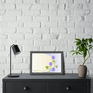 Framed Paper Posters Purple Flowers Vine Wall Art - Dipaliz - Prints & Visual Artwork