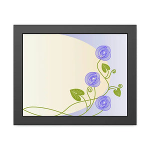 Framed Paper Posters Purple Flowers Vine Wall Art - Dipaliz - 14″ x 11″ (horizontal) / Black Frame / Semi Glossy