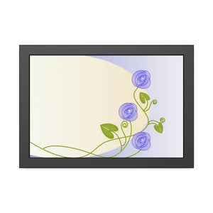Framed Paper Posters Purple Flowers Vine Wall Art - Dipaliz - 18″ x 12″ (horizontal) / Black Frame / Fine - Prints &
