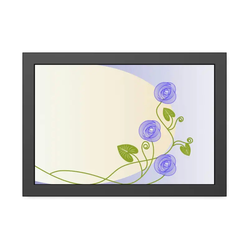 Transform your Space with Framed Paper Purple Flower Posters! - 18″ x 12″ (horizontal) / Black Frame / Semi Glossy