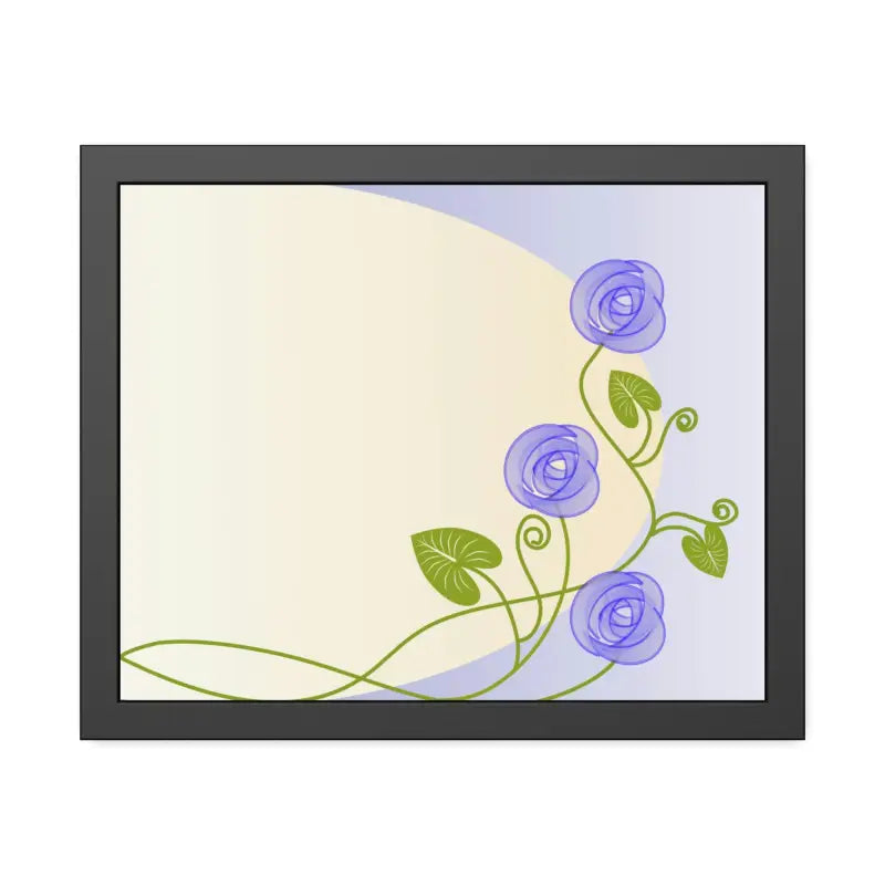 Transform your Space with Framed Paper Purple Flower Posters! - 20″ x 16″ (horizontal) / Black Frame / Semi Glossy