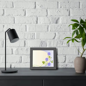 Framed Paper Posters Purple Flowers Vine Wall Art - Dipaliz - Prints & Visual Artwork