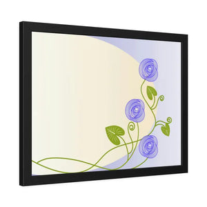 Framed Paper Posters Purple Flowers Vine Wall Art - Dipaliz - Prints & Visual Artwork