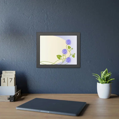 Transform your Space with Framed Paper Purple Flower Posters! - Poster