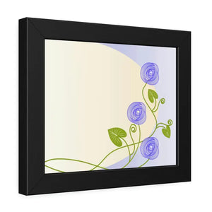 Framed Paper Posters Purple Flowers Vine Wall Art - Dipaliz - Prints & Visual Artwork