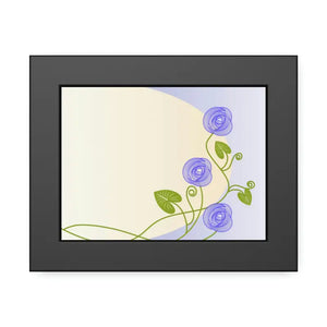 Framed Paper Posters Purple Flowers Vine Wall Art - Dipaliz - 8’’ x 6’’ (horizontal) / Black Frame / Fine - Prints &