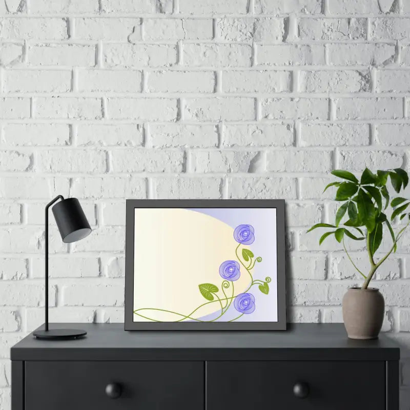 Transform your Space with Framed Paper Purple Flower Posters! - Poster