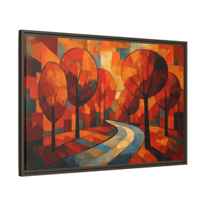 Framed Canvas Art - Abstract Tree Artwork Autumn Glow - Dipaliz - Prints