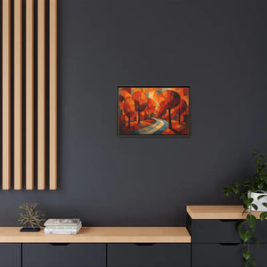 Framed Canvas Art - Abstract Tree Artwork Autumn Glow - Dipaliz - Prints