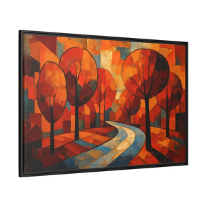 Framed Canvas Art - Abstract Tree Artwork Autumn Glow - Dipaliz - Prints