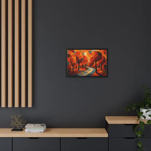 Framed Canvas Art - Abstract Tree Artwork Autumn Glow - Dipaliz - Prints