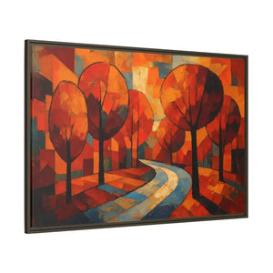 Framed Canvas Art - Abstract Tree Artwork Autumn Glow - Dipaliz - Prints