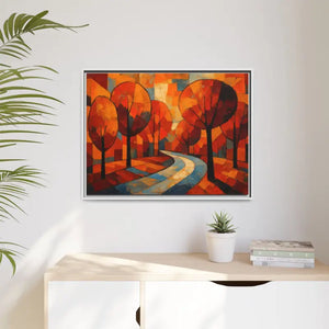 Framed Canvas Art - Abstract Tree Artwork Autumn Glow - Dipaliz - Prints