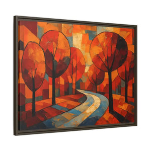 Framed Canvas Art - Abstract Tree Artwork Autumn Glow - Dipaliz - Prints