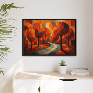 Framed Canvas Art - Abstract Tree Artwork Autumn Glow - Dipaliz - Prints
