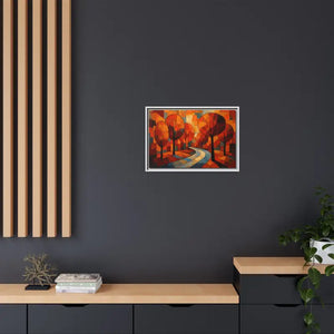 Framed Canvas Art - Abstract Tree Artwork Autumn Glow - Dipaliz - Prints