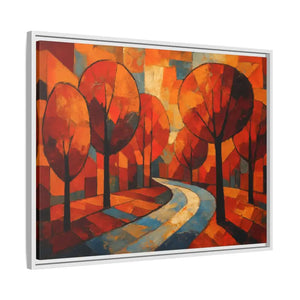 Framed Canvas Art - Abstract Tree Artwork Autumn Glow - Dipaliz - Prints