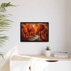 Framed Canvas Art - Abstract Tree Artwork Autumn Glow - Dipaliz - Prints
